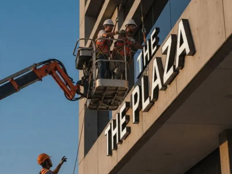 Skylifted 3D Letter Signage Installation by Affixworks